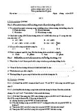 Ma trận và Đề kiểm tra Chương I môn Hình học Lớp 8 - Đề 5 - Năm học 2019-2020 (Có đáp án)